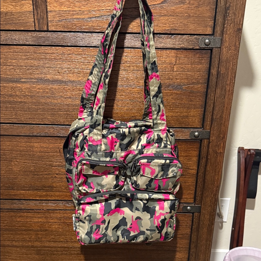 LUG Pink Camo Multi-Pocket Tote Bag
